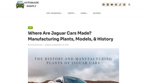 Where are Jaguar Cars Made? Manufacturing Plants, Models, & History - jaguar car manufacturer