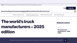 The world's truck manufacturers - 2025 edition - Automotive World - truck manufacturer