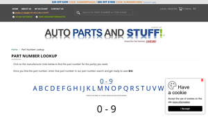 Part Number Lookup - Auto Parts and Stuff - manufacturer part number lookup