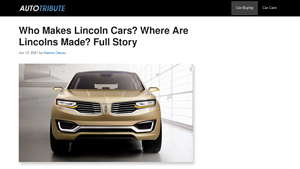 Who Makes Lincoln Cars? Where Are Lincolns Made? Full Story - lincoln manufacturer
