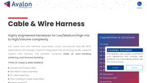 Cable Wire Harness Manufacturers in India | Avalon Technologies - wiring harness manufacturer