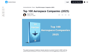 Top 100 Aerospace Companies (2025) - aviationoutlook.com - aerospace manufacturer news