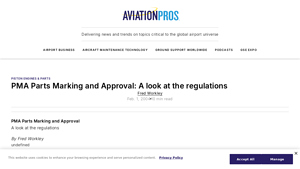 PMA Parts Marking and Approval: A look at the regulations - faa parts manufacturer approval
