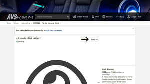 U.S. made HDMI cables? - AVS Forum - hdmi to hdmi cable factory