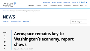 Aerospace remains key to Washington's economy, report shows - aerospace manufacturer news