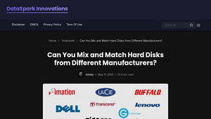 Can You Mix and Match Hard Disks from Different Manufacturers? - can you disk be from different manufacturer