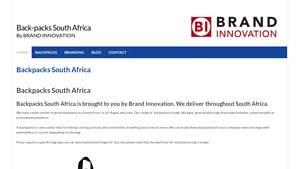 Backpacks South Africa - Back-packs South Africa - backpack manufacturer