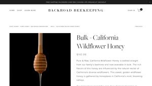 Bulk - California Wildflower Honey - BACKROAD BEEKEEPING - honey bulk