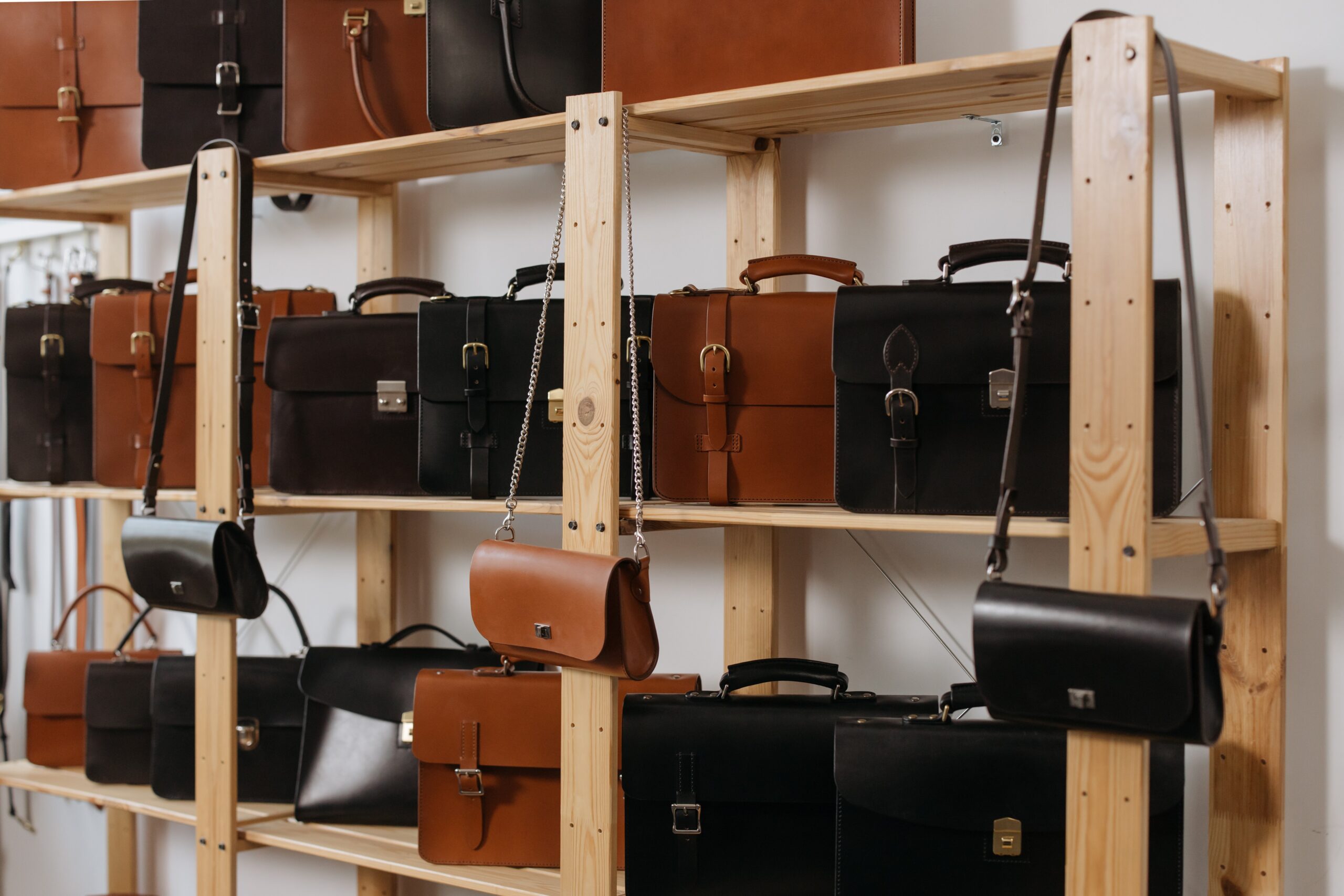 A relevant stock photo of bag manufacturer in a typical setting.