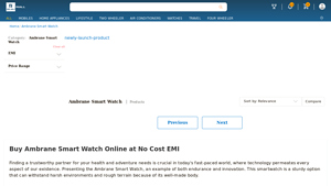 Buy Ambrane Smart Watch Online at Best Price | Bajaj Mall - ambrane smart watch company