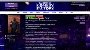Bill Bellamy ~ Special Event - Baltimore Comedy Factory - carpet factory
