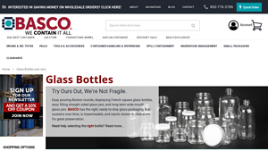 Glass Bottles | Bulk & Wholesale Available | BascoUSA.com - glass jar bulk