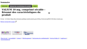 Résumé des caractéristiques du produit - VALIUM 10 mg, comprimé sécable ... - valium manufacturer