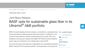 BASF opts for sustainable glass fiber in its Ultramid® A&B portfolio - glass fiber company