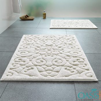 A relevant stock photo of bath mat manufacturer in a typical setting.