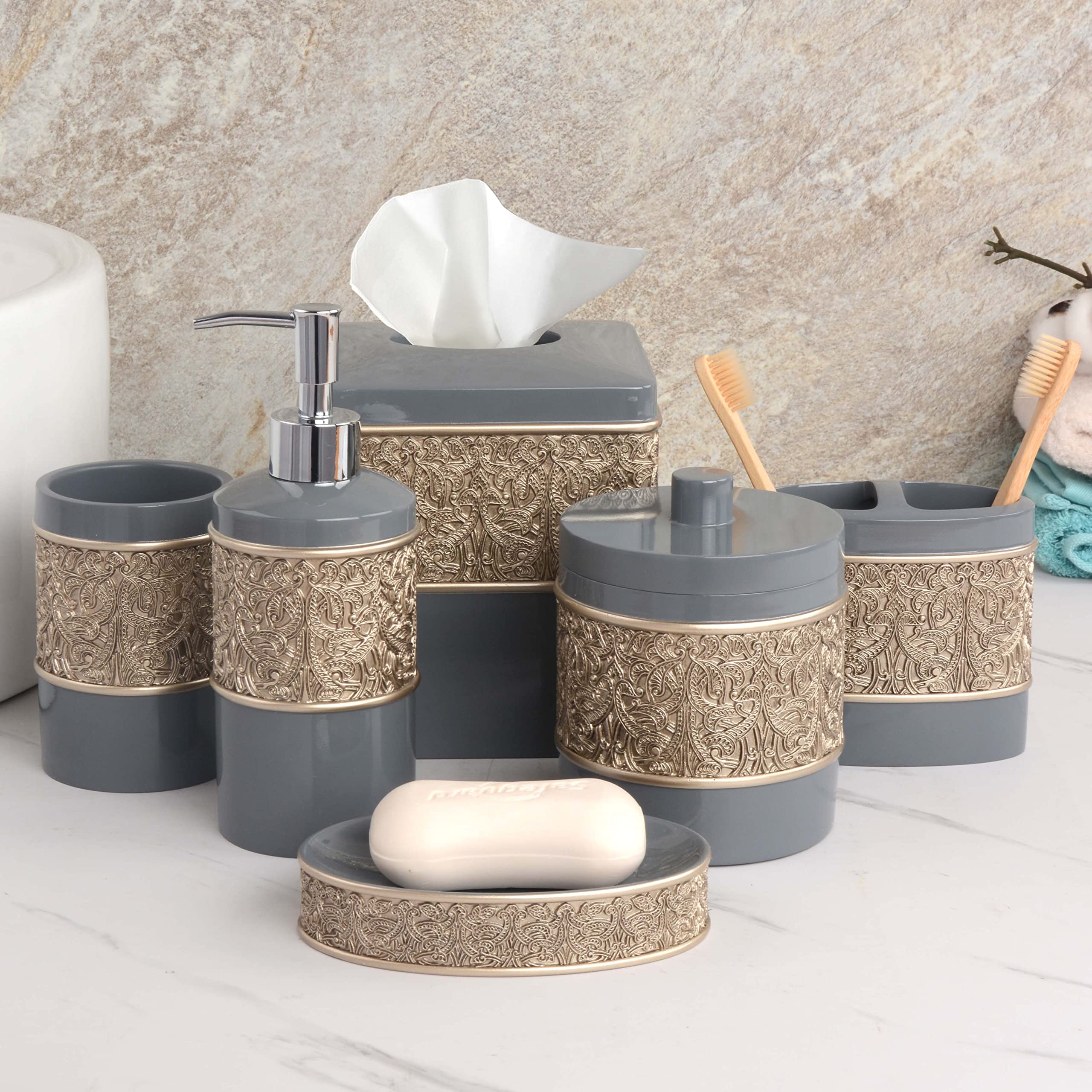 A relevant stock photo of bathroom accessories supplier in a typical setting.