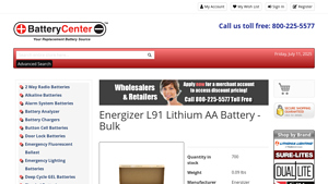 Energizer L91 Lithium AA Battery - Bulk - aa lithium batteries bulk