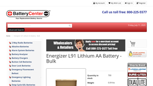 Energizer L91 Lithium AA Battery - Bulk - aa batteries bulk