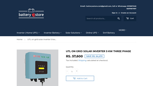 UTL on grid solar inverter 5 kw three phase - Battery EStore - utl solar inverter company