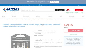 Panasonic Eneloop Pro Power Pack - 4-Channel Charger, 8 x ... - eneloop pro bulk