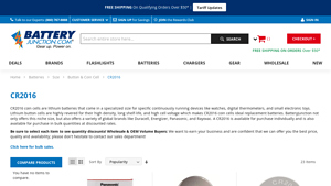 CR2016 - Button & Coin Cell - Size - Battery Junction - cr2016 bulk