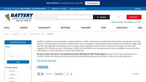 CR2025 - Button & Coin Cell - Size - Battery Junction - cr2025 bulk