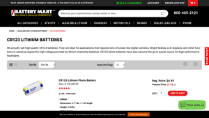 CR123 Lithium Batteries - cr123 bulk