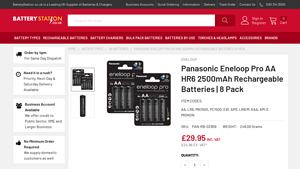 Panasonic Eneloop Pro AA 2500mAh Rechargeable Batteries 8 Pack - eneloop batteries bulk