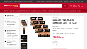 Duracell OEM (Plus Power) AA LR6 Batteries Bulk | 40 Pack - duracell aa bulk