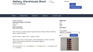 Best Price Lithium Sony CR2016 3 volt battery Batteries - cr2016 battery bulk