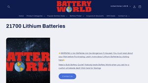 21700 Lithium Batteries - Battery World - 21700 battery bulk