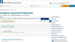 Chemical Production near Blue Ash, OH | Better Business Bureau - chemical manufacturer blue ash
