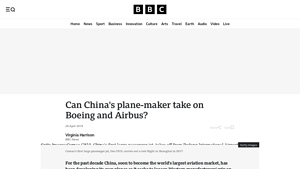 Can China's plane-maker take on Boeing and Airbus? - BBC - chinese airplane manufacturer