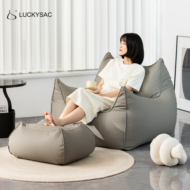 A relevant stock photo of beanbag china in a typical setting.