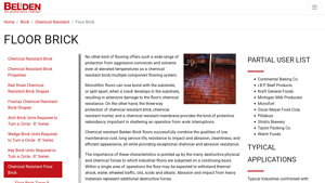 Chemical Resistant Brick | Floor Brick - The Belden Brick Company - brick flooring company