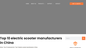 Top 10 electric scooter manufacturers in China - electric scooter manufacturer