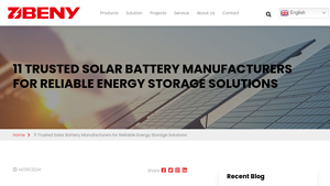 11 Reliable Solar Battery Manufacturers for Energy Storage Solutions - household solar battery factory
