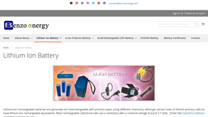 Lithium Ion Battery - Benzo Energy - 18650 lithium battery bulk