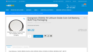 Evergreen CR2032 3V Lithium Oxide Coin Cell Battery, Bulk Tray ... - 2032 battery bulk