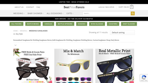 Personalized Sunglasses For Wedding Sunglasses Favors, Bulk ... - gold sunglasses bulk
