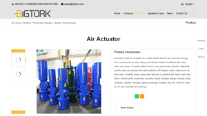 China Air Actuator Manufacturers, Suppliers and Factory - BIGTORK - pneumatic actuator factory