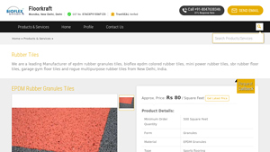 EPDM Rubber Granules Tiles Manufacturer from New Delhi - rubber tiles factory