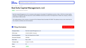 Red Sofa Capital Management, LLC Scarsdale, NY - filing information - red sofa company