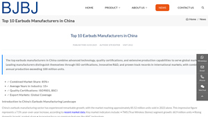 Top 10 Earbuds Manufacturers in China - BJBJAUDIO - chinese airppod manufacturer