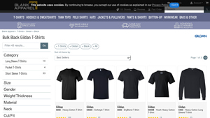 Bulk Black Gildan T-Shirts - BlankApparel.com - gildan t shirts bulk