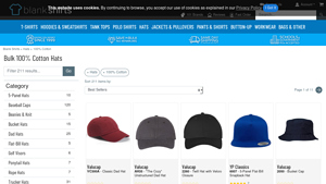 Bulk 100% Cotton Hats - BlankShirts.com - hat bulk