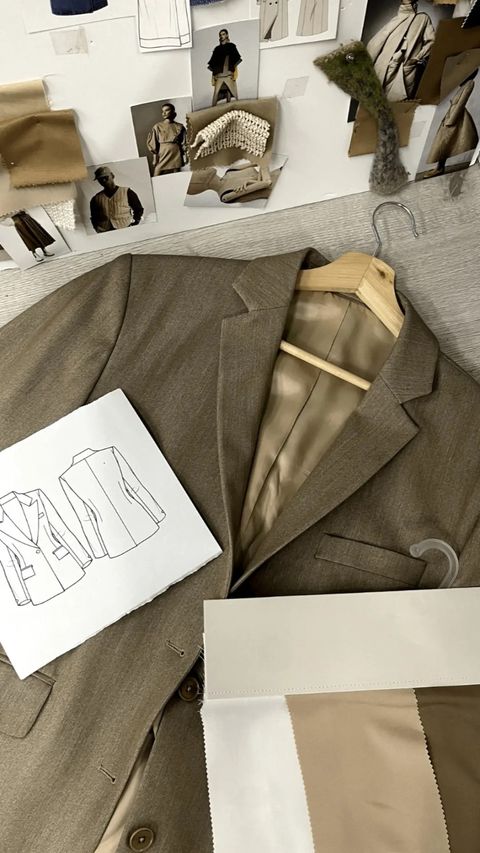A relevant stock photo of blazer manufacturer in a typical setting.
