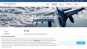 F-16 Approved Spare Parts and Distribution Partner - Blue Aerospace - f16 manufacturer