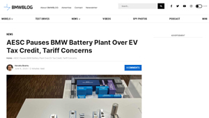 AESC Pauses BMW Battery Plant Over EV Tax Credit, Tariff Concerns - bmw battery factory