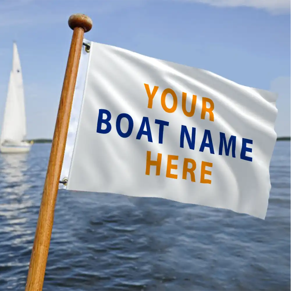 A relevant stock photo of boat flags custom in a typical setting.